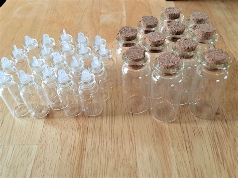31 Mini Glass Vial Bottles Mini Glass Vials Bottles For Etsy Canada