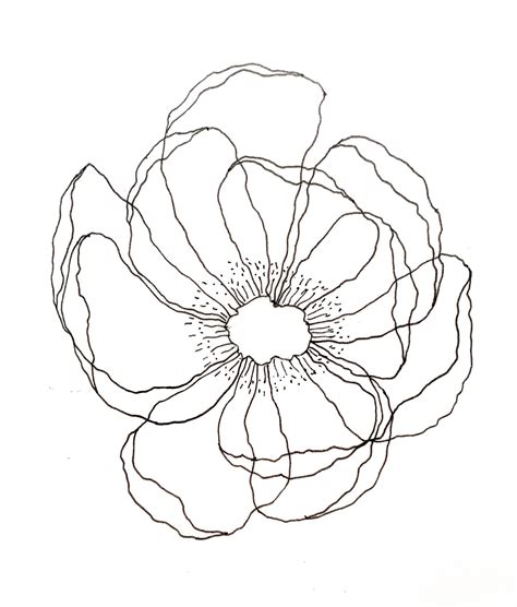 Anemone Flower In A Translucent Watercolor Technique Template Video