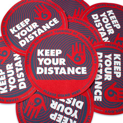 Keep Your Distance Floor Decal