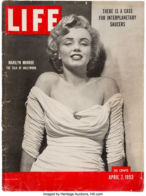 A Marilyn Monroe Life Magazine 1952 Movietv Memorabilia Lot