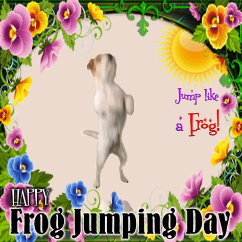 Jumping Like A Frog Free Frog Jumping Day Ecards Greeting Cards 123