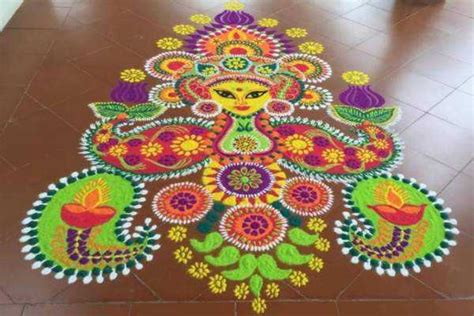 Navratri Special Rangoli Design Welcome Maa Durga With These Beautiful Hot Sex Picture