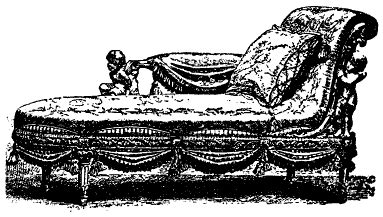 Chaise lounges are a standard piece of furniture. English Historical Fiction Authors: Corsets and Crinolines