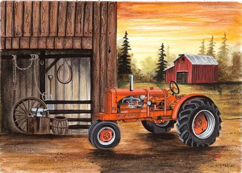 Allis Chalmers Wc Painting Farm Scene Painting Tractor Art Tractor