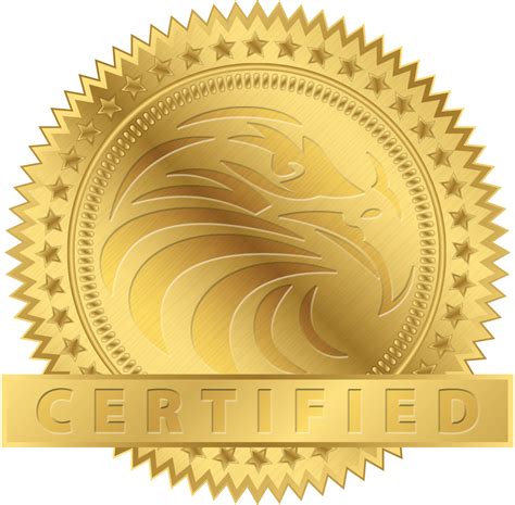 Download Certificate Seal Som Info Certified Gold Seal Png Png Image