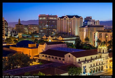 San jose driver license processing center (dl only) 2 min. Picture/Photo: City National Civic and city skyline at night. San Jose, California, USA