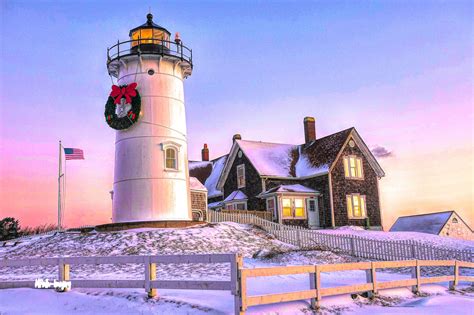 Nobska Lighthouse Christmas Sunrise