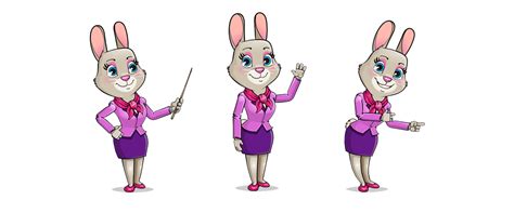 Miss Abby The Rabbit Character Animator Puppet Graphicmama A Rabbit