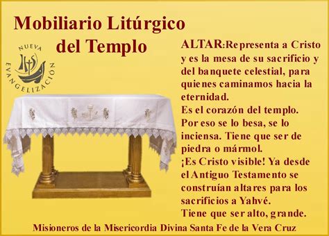 Elementos Materiales De La Liturgia El Templo El Altar Vestiduras Del