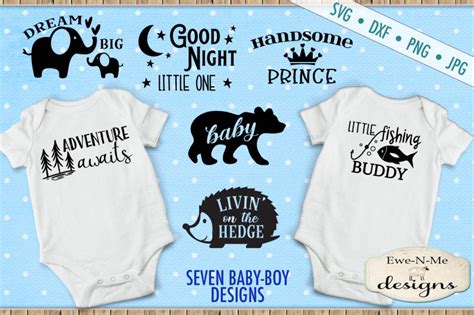 Baby Boy Svg Bundle Great For Onesies By Ewe N Me Designs Thehungryjpeg