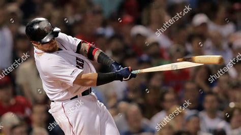 Boston Red Soxs Christian Vazquez Shatters Editorial Stock Photo
