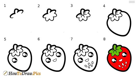 how to draw a strawberry step by step drawing lesson