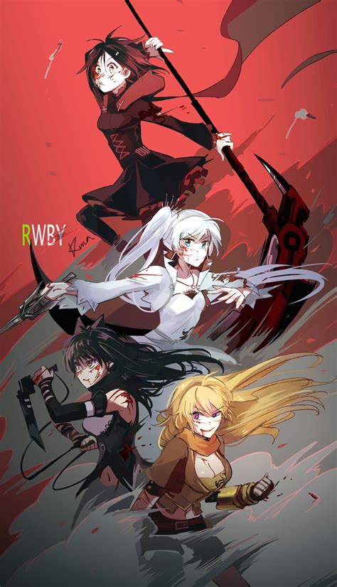 Ruby Rose Weiss Schnee Yang Xiao Long And Blake Belladonna Rwby Drawn By Kuma Bloodycolor