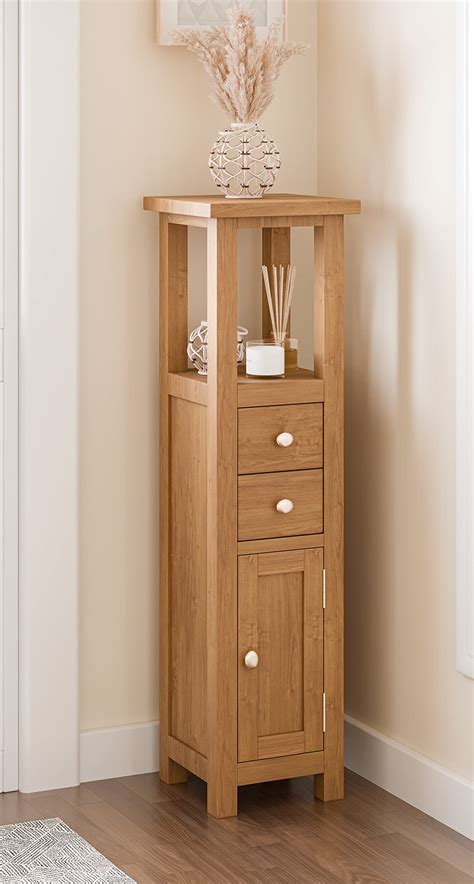 Buy Hallowood Furniture Waverly Oak Compact Small Bathroom Cabinet In