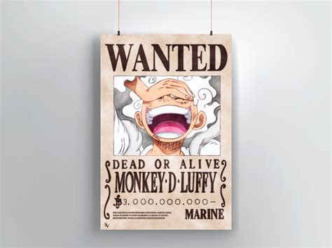 Luffy S New Wanted Poster One Piece Etsy