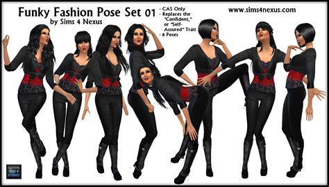 Funky Fashion Pose Set 01 Original Content Sims 4 Nexus