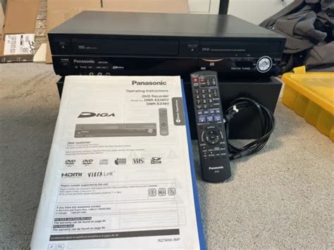 Panasonic Dmr Ez48v Vcr Combo Vhs To Dvd Recorder With Remote And Power