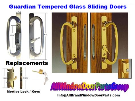 Guardian Tempered Glass Sliding Patio Door Complete Handle Set And Lock