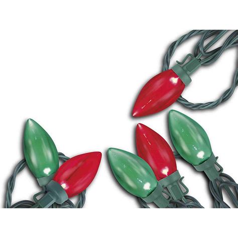 Home Accents Holiday 50 Light C9 Red And Green Transparent Led