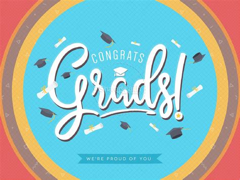 Congrats Grads Graduation Powerpoint Template Clover Media