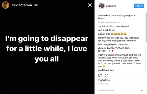 Xxxtentacion Announces Hes Going To Fade To Black I Love You All