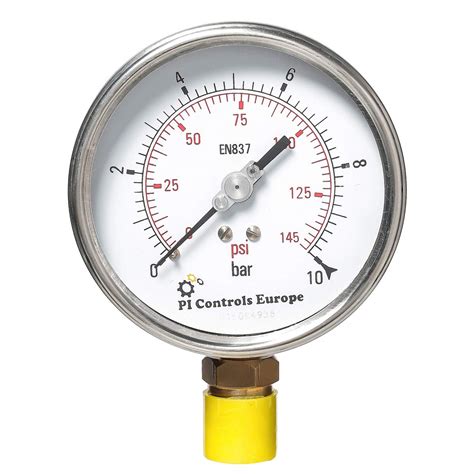 Pi Controls Europe Brass Pressure Gauge Dial Size 100 Mm Range 0