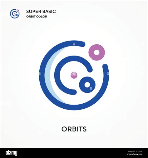 Orbits Super Basic Orbit Color Vector Icon Illustration Symbol Design