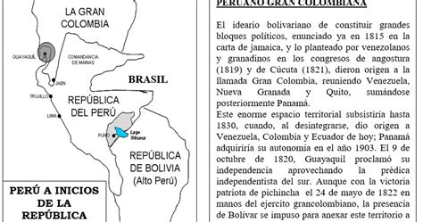 Documentos HistÓricos DivisiÓn Territorial A Inicios De La RepÚblica