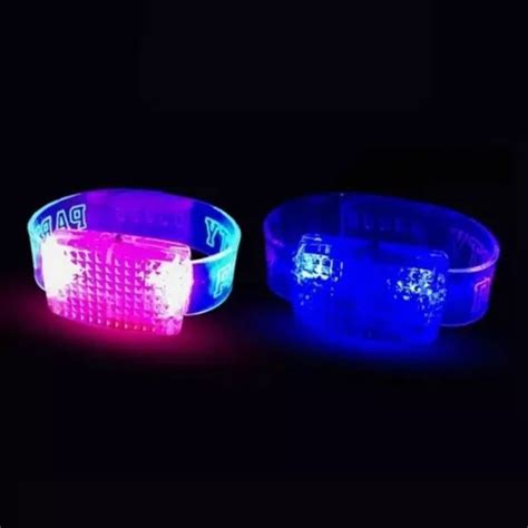 Combo Pulsera Audioritmica Led Musica Cotillon Luminoso X Env O Gratis