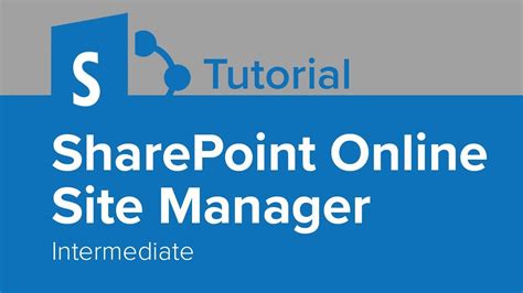 Sharepoint Online Site Manager Intermediate Tutorial Youtube