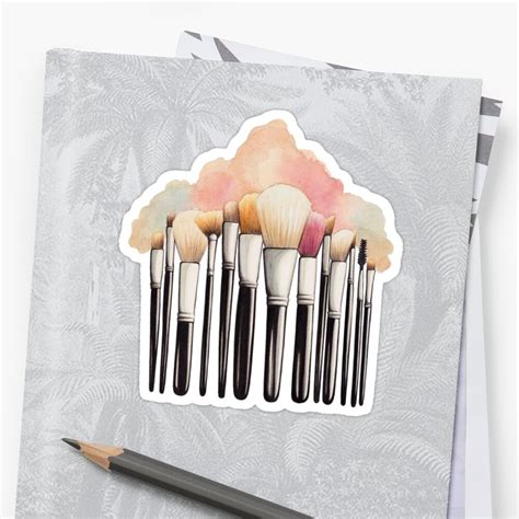 I'm a huge fan of their stickers in particular. "Makeup Brushes" Sticker by nobiefried | Redbubble