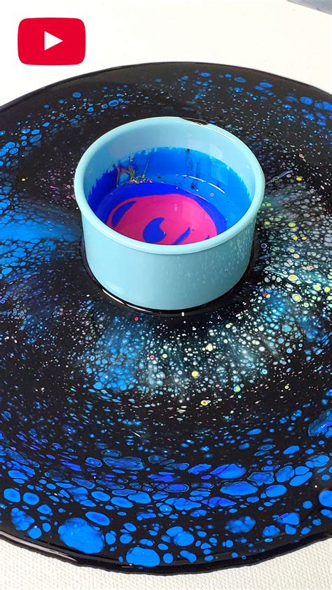 Galaxy Acrylic Pour Painting Fluid Art Tutorial By Olga Soby From