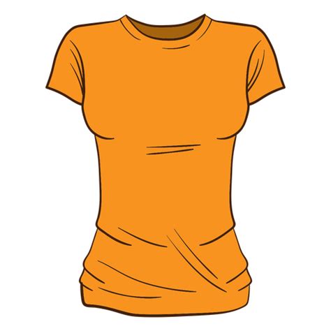 orange women  shirt cartoon transparent png svg vector file