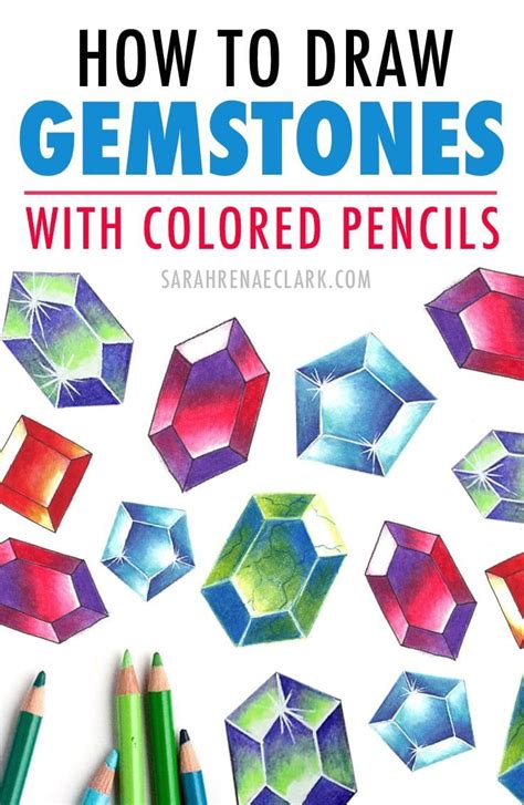 Measuring angles on a model and checking them in your drawing; How to Draw Gemstones with Colored Pencils - Adult ...