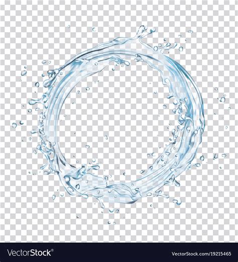 Water Splash Circle Royalty Free Vector Image Vectorstock