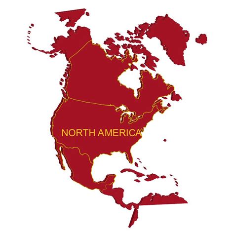 North America Map Royalty Free Stock Svg Vector