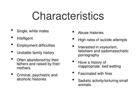 Characteristics Of Mass Murderers And Serial Killers Tw