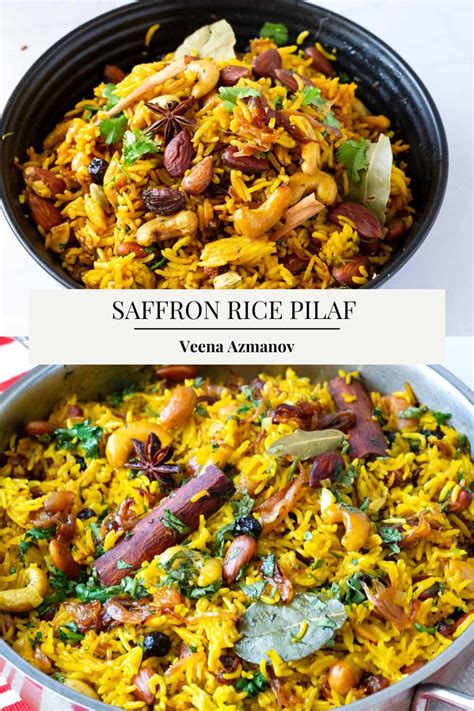 Easy Aromatic Saffron Rice Pilaf In 30 Mins Veena Azmanov