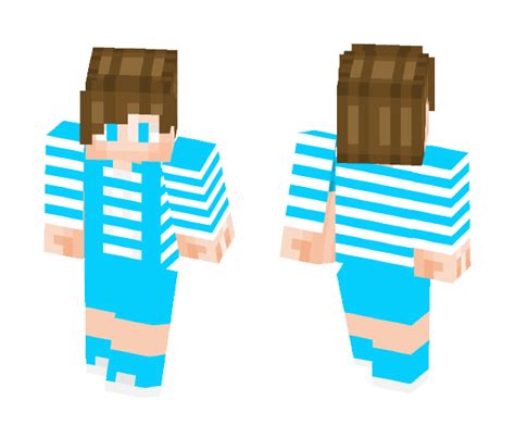 Download Blue And White Stripes Minecraft Skin For Free