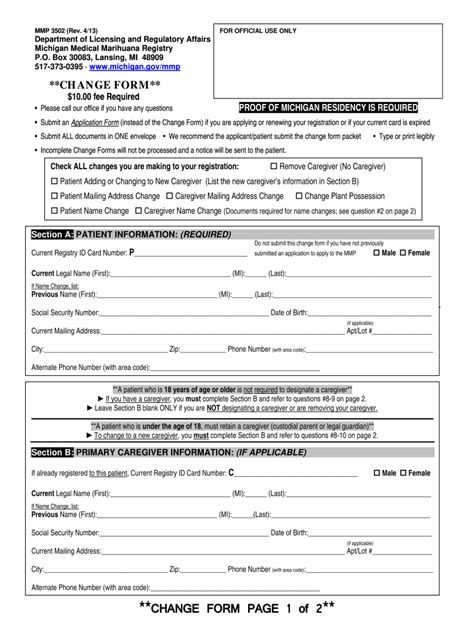State Of Michigan S For Change Notice 2013 2024 Form Fill Out And