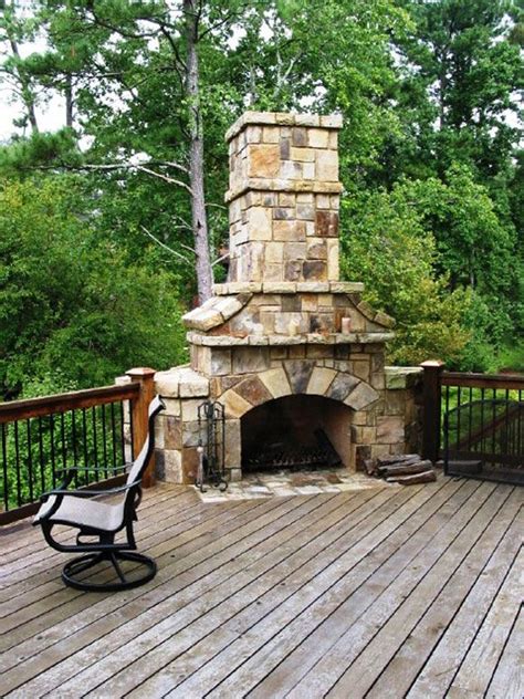 Outdoor Fireplace On Deck