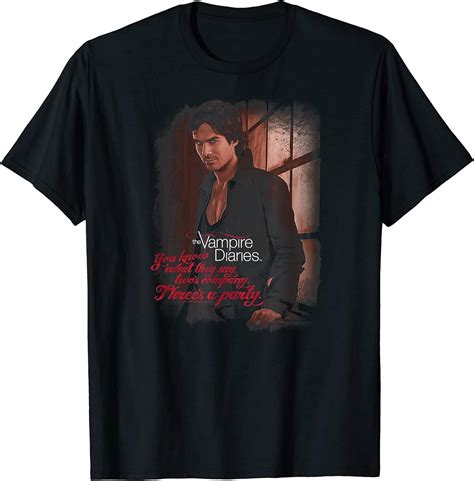 Vampire Diaries Threes A Party T Shirt Black Uk Clothing
