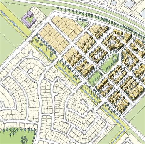 Neighborhood Suburban Urban Design Plan City Layout City Design