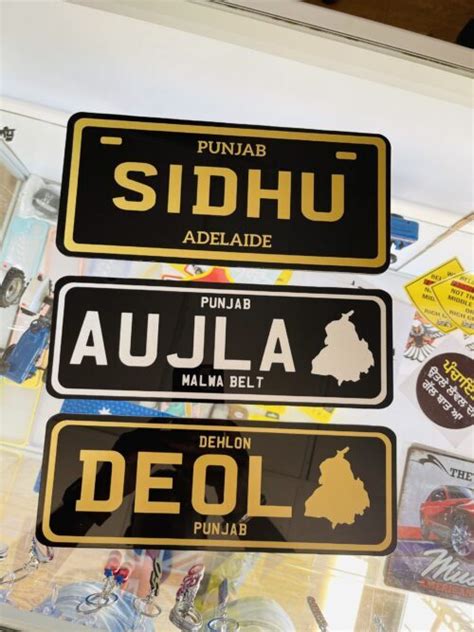 Custom Name Plate Car Decor Punjabi Car Stickers