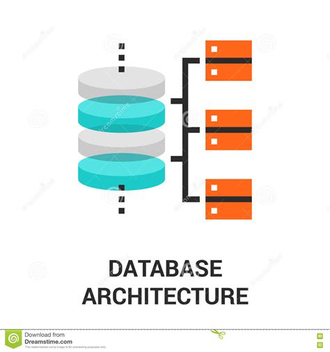 Database Architecture Icon Line Style Element From Data Organization