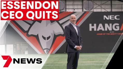 andrew thorburn quits as essendon ceo after just one day 7news youtube