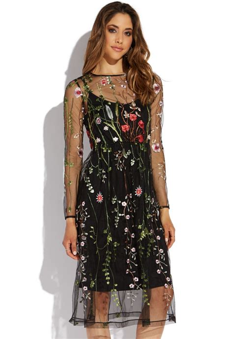 floral embroidered dress shoedazzle fall fashion dresses embroidered dress floral