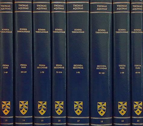 Summa Theologiae Complete Set Latin English Edition Thomas Aquinas Amazonca Books