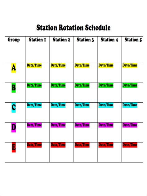 This article makes a number of scheduling suggestions for sunday schools using the workshop rotation model. FREE 6+ Rotation Schedule Examples & Samples in PDF | DOC ...