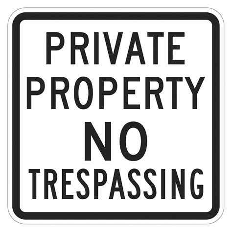 Lyle Warning Sign Private Property No Trespassing Sign Header No